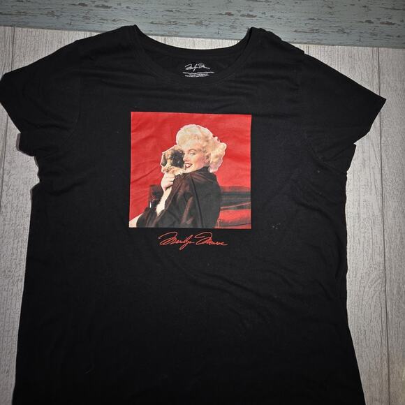 Marilyn Monroe Womens T-Shirt LARGE Short Sleeve Graphic Cotton Distressed - Picture 1 of 6